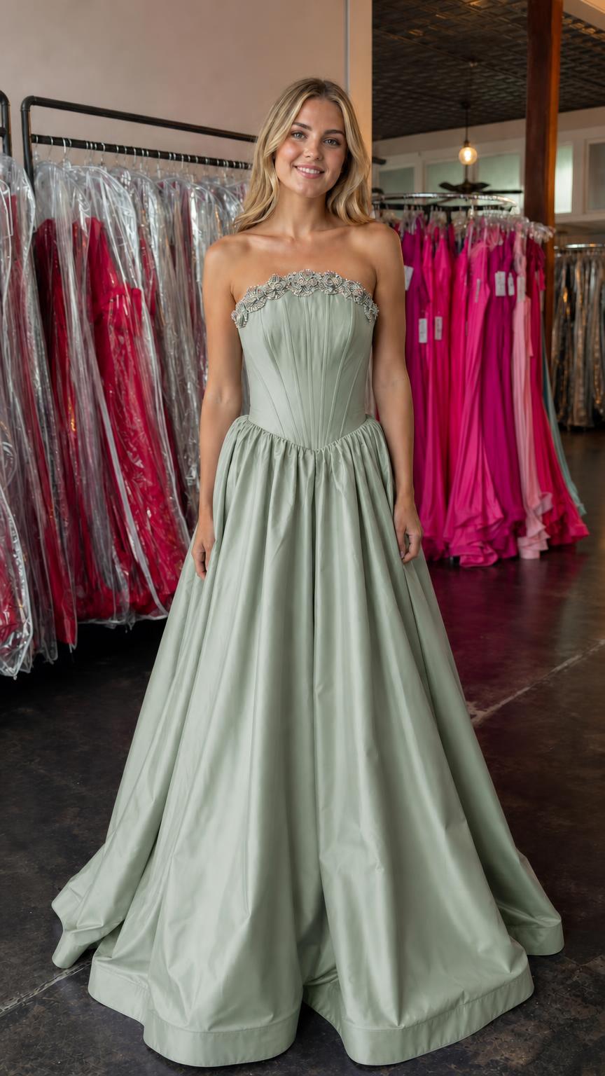 Full view of sage green color variant